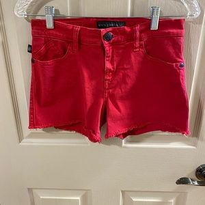 Rock and republic red jean shorts